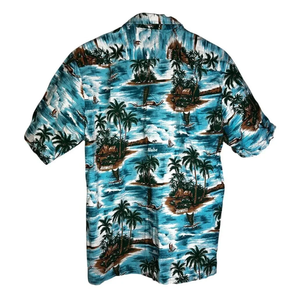 Hawaii Tropical Shirt Large Men Cruise Tropical Coastal Tropical